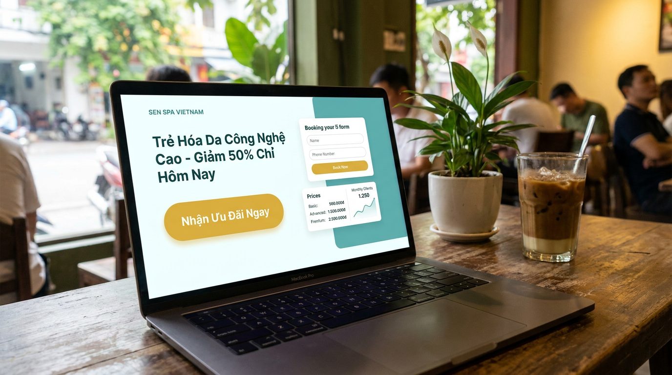 Thiết kế landing page cho dịch vụ spa: Đừng chỉ làm cho đẹp, hãy làm để ra khách