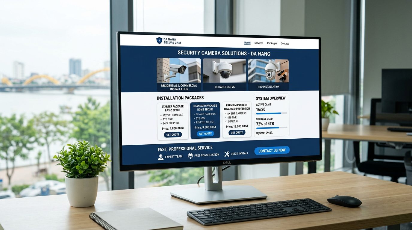 Cách 2: Thuê dịch vụ thiết kế website cho lắp camera an ninh ở Đà Nẵng