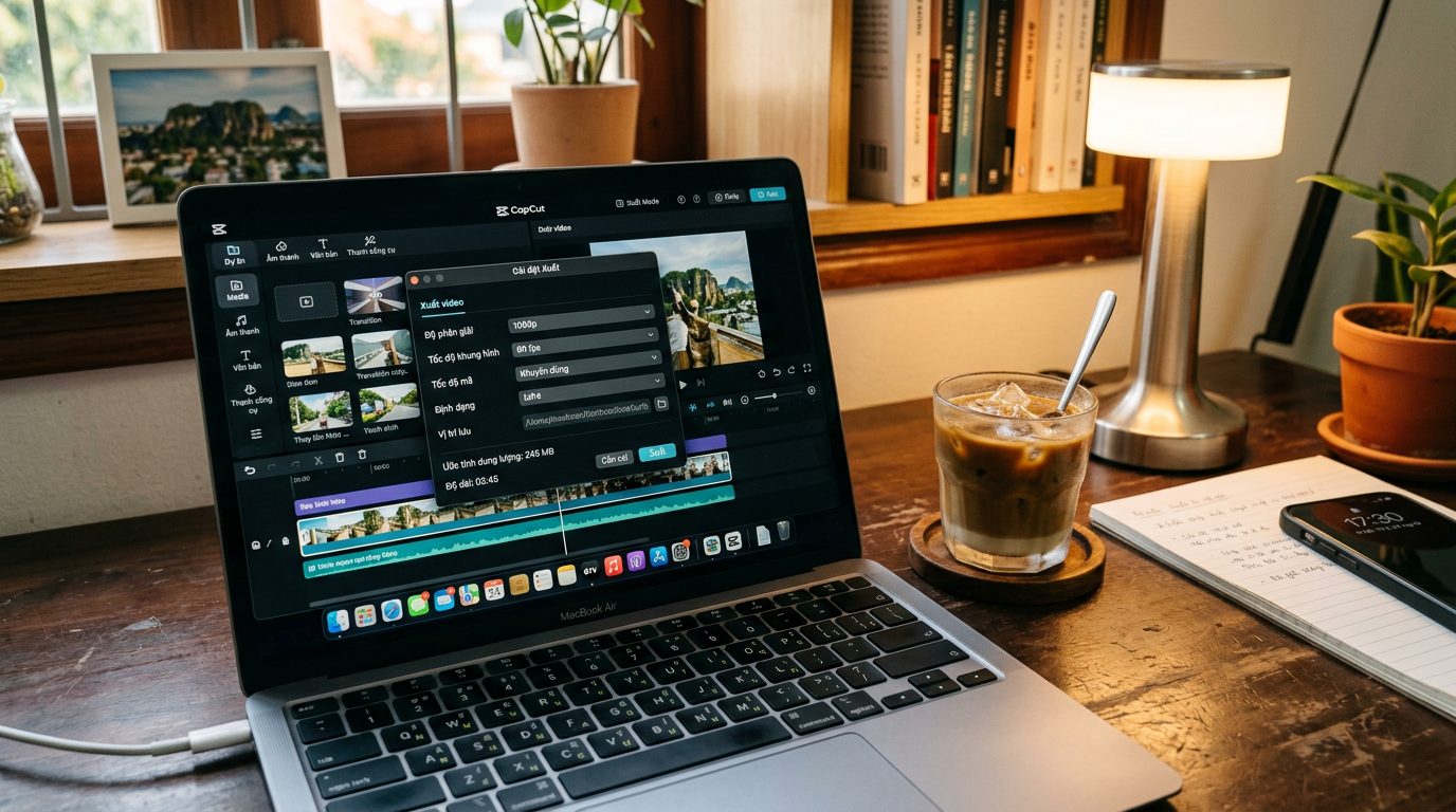 Bước 3: Lưu ý khi xuất video từ các app edit (CapCut, Premiere)