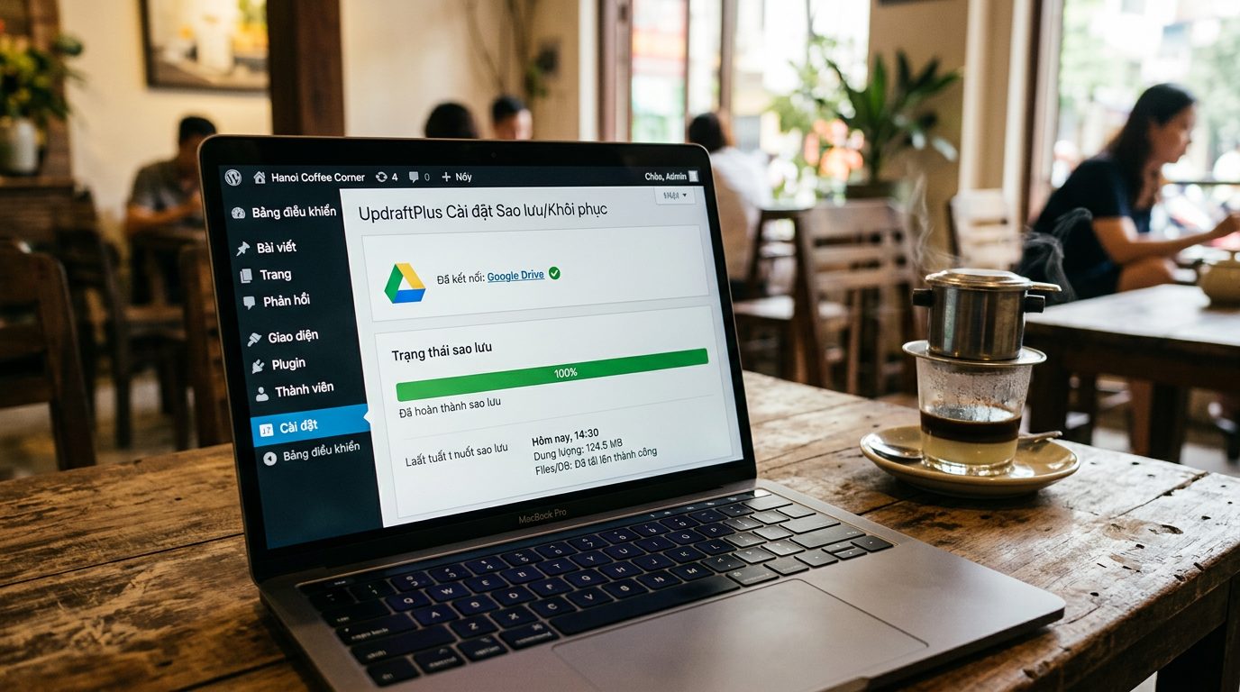 Hướng dẫn cài đặt UpdraftPlus để tự động sao lưu lên Google Drive